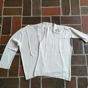 Banana Republic Silk Cardigan and Tank Set